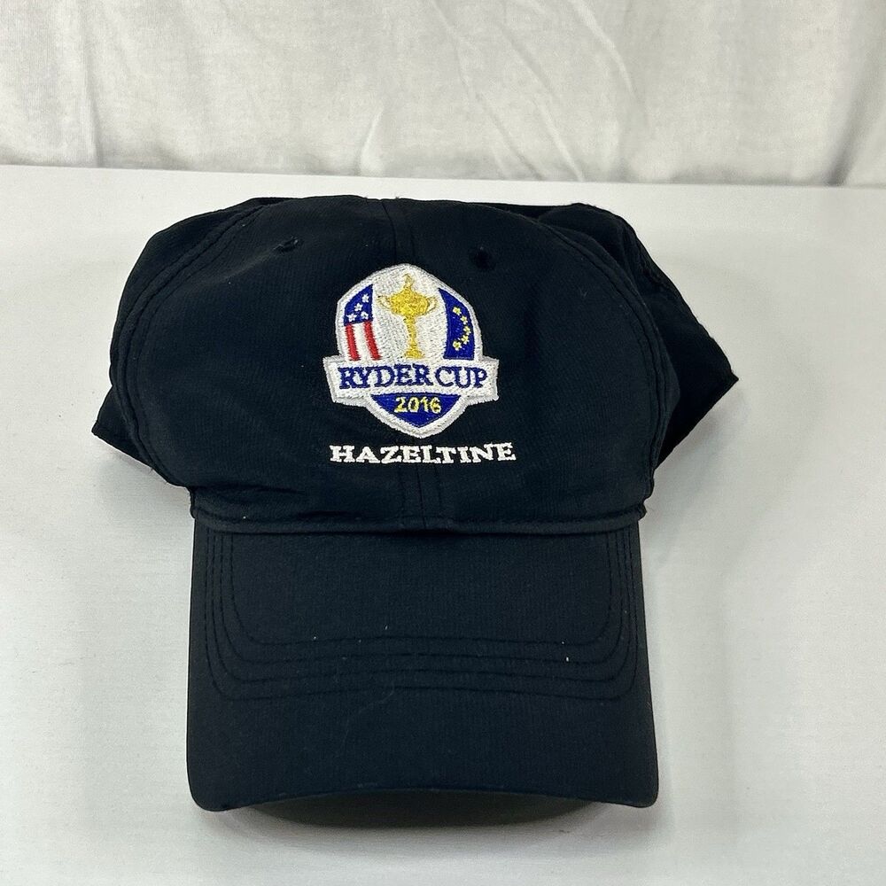 Ryder Cup 2016 Hazeltine flags Nike Golf Black strapback Adult Golf Cap Hat